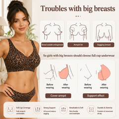 ๐Super Firming Leopard Print Jelly Bra | Women Wirefree Bras ๐No More Sagging Breasts