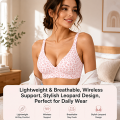 ๐Super Firming Leopard Print Jelly Bra | Women Wirefree Bras ๐No More Sagging Breasts
