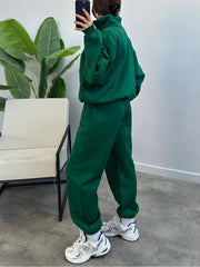 Women's 2 Piece Sets Zipper Outfits Casual Long Sleeve Sweatsuits Sets