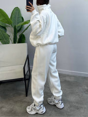 Women's 2 Piece Sets Zipper Outfits Casual Long Sleeve Sweatsuits Sets