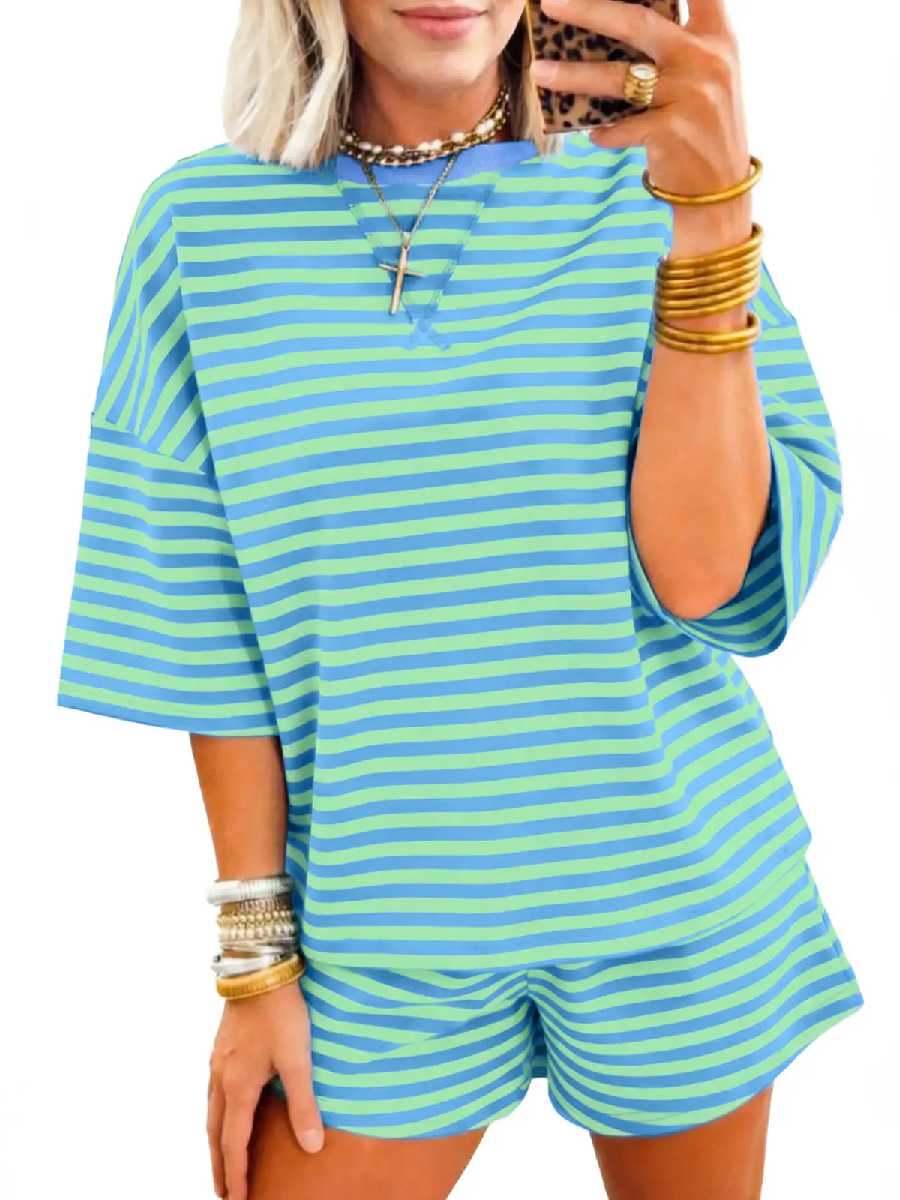 ⏰Hot Sale-Women's Cozy 2-Piece Ribbed Shorts Set