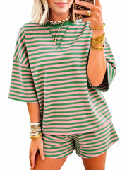 ⏰Hot Sale-Women's Cozy 2-Piece Ribbed Shorts Set