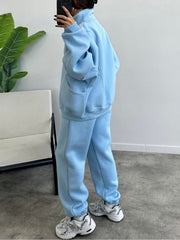 Women's 2 Piece Sets Zipper Outfits Casual Long Sleeve Sweatsuits Sets