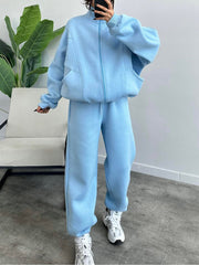 Women's 2 Piece Sets Zipper Outfits Casual Long Sleeve Sweatsuits Sets