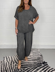 Women's Gorgeous 2 Piece Sleeved Trouser Set(Buy 2 Free Shipping)