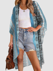 Women's Multi-Print Kimono Beach Cover-Up Cardigan