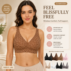๐Super Firming Leopard Print Jelly Bra | Women Wirefree Bras ๐No More Sagging Breasts