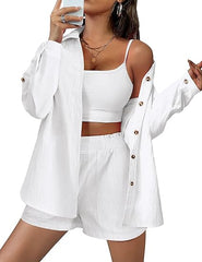 Women Summer Shirt& Shorts Two Piece (BUY 2 FREE SHIPPING)