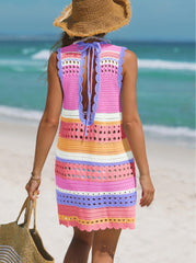 Women’s Crochet Knit Swim Cover-Up Dress
