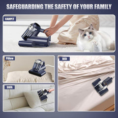 Teant mattress vacuum cleaner effectively removes dust mites.