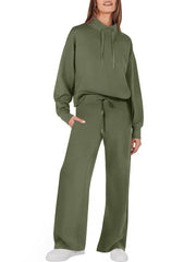 Womens 2 Piece Outfits Sweatsuit Set Drawstring Sweatshirt Lounge Set(BUY 2 FREE SHIPPING)