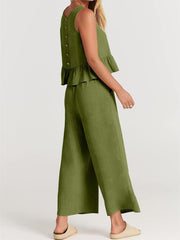 2024 Women's Summer 2 Pieces Outfits - Lounge Set with Pockets