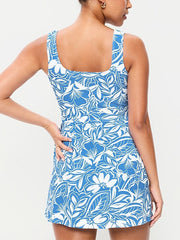 Matte Side-Tie Swim Dress
