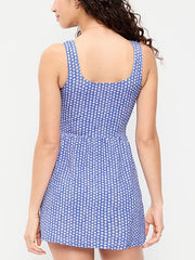 Matte Side-Tie Swim Dress
