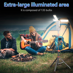 3-Head Rechargeable Camping Light with Tripod