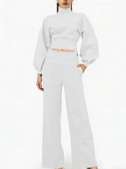 Women's 2-Piece Turtleneck Workout Set