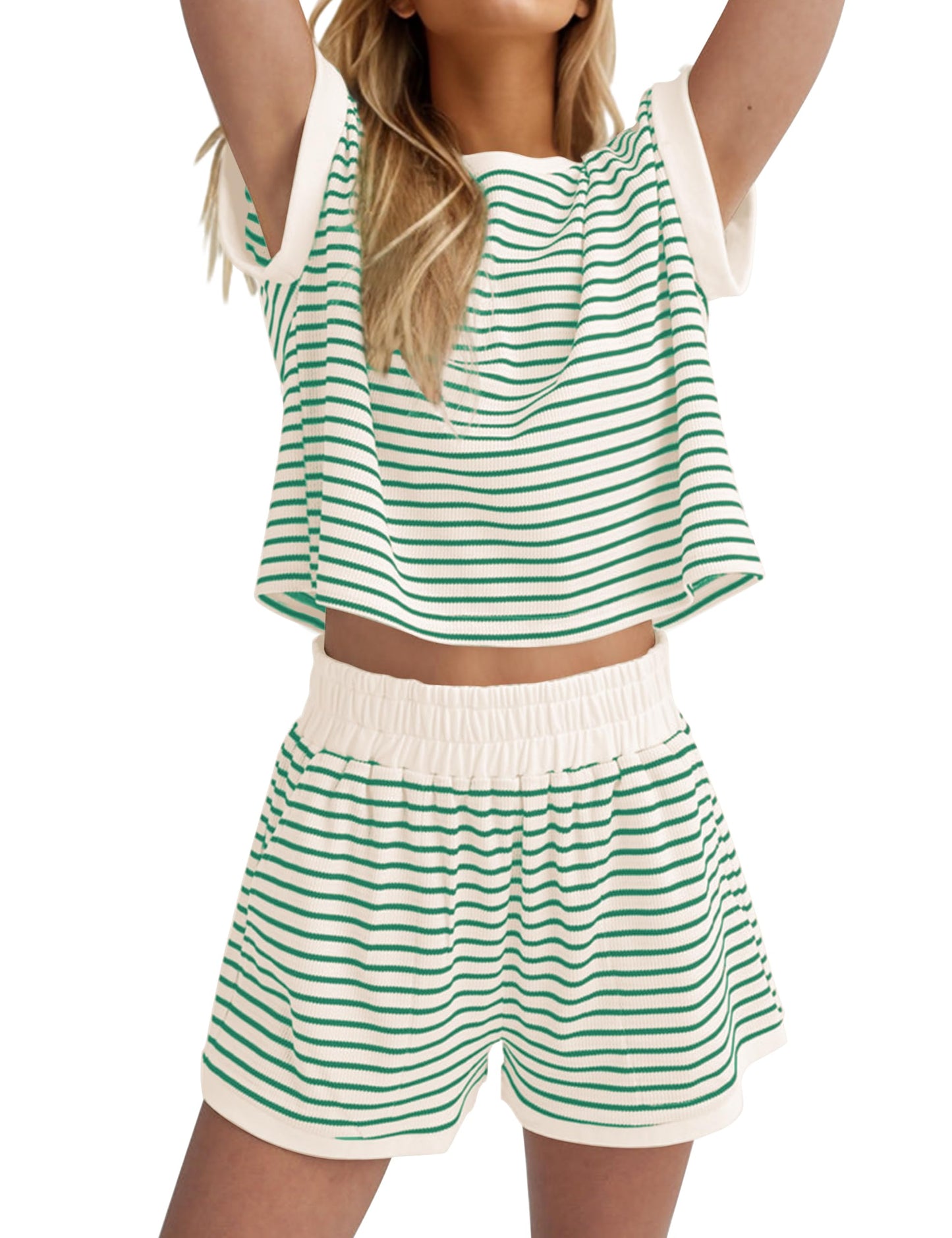 Limited time sale🔥Womens Striped Knit Sets 2 Piece Outfits