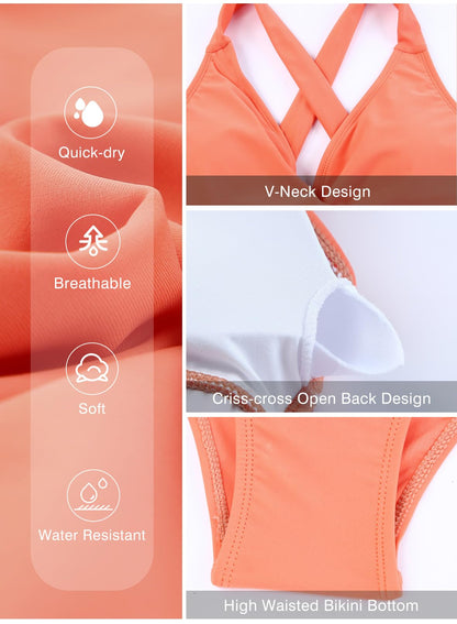 ⏰Hot Sale-Women Retro Tankini Swimdress Tummy Control Bathing Suits Two Piece