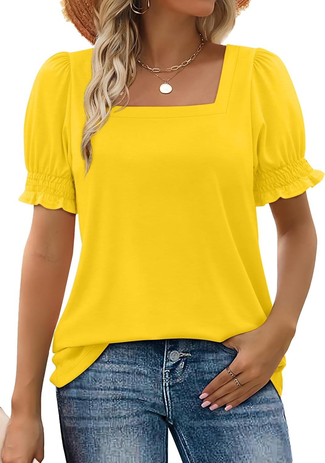 Women Summer Ruffle Trim Sleeve T Shirts((BUY 2 FREE SHIPPING)