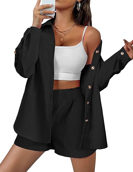 Women Summer Shirt& Shorts Two Piece (BUY 2 FREE SHIPPING)