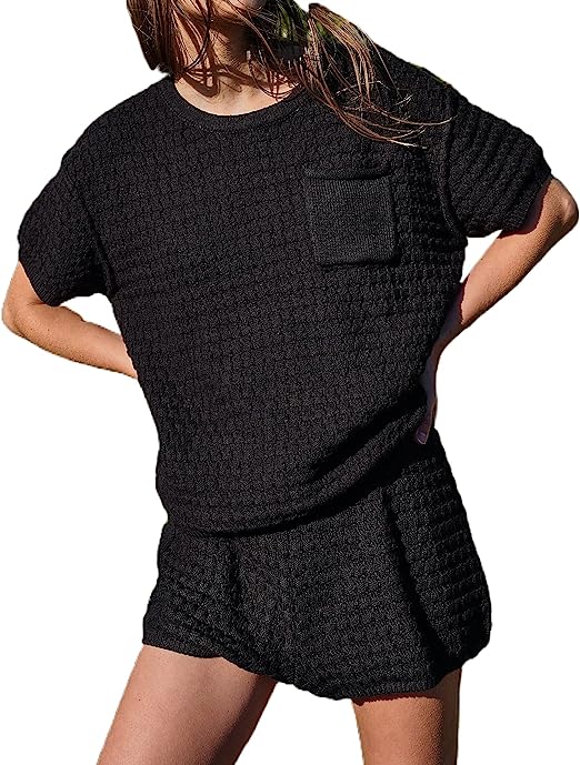 Women Knitted Two Piece Sweater Set