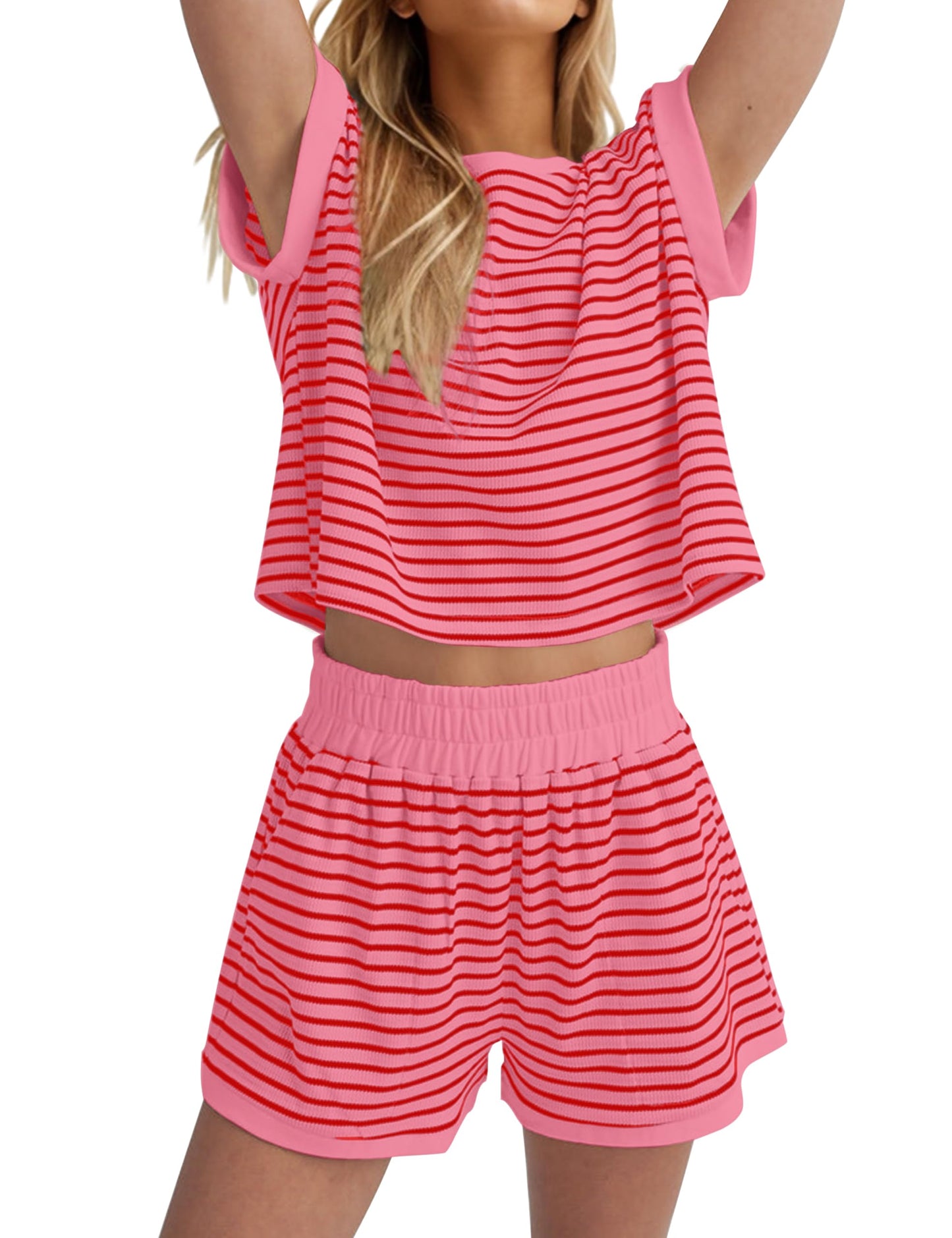 Limited time sale🔥Womens Striped Knit Sets 2 Piece Outfits