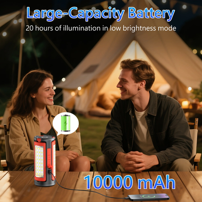 3-Head Rechargeable Camping Light with Tripod