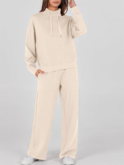 Womens 2 Piece Outfits Sweatsuit Set Drawstring Sweatshirt Lounge Set(BUY 2 FREE SHIPPING)