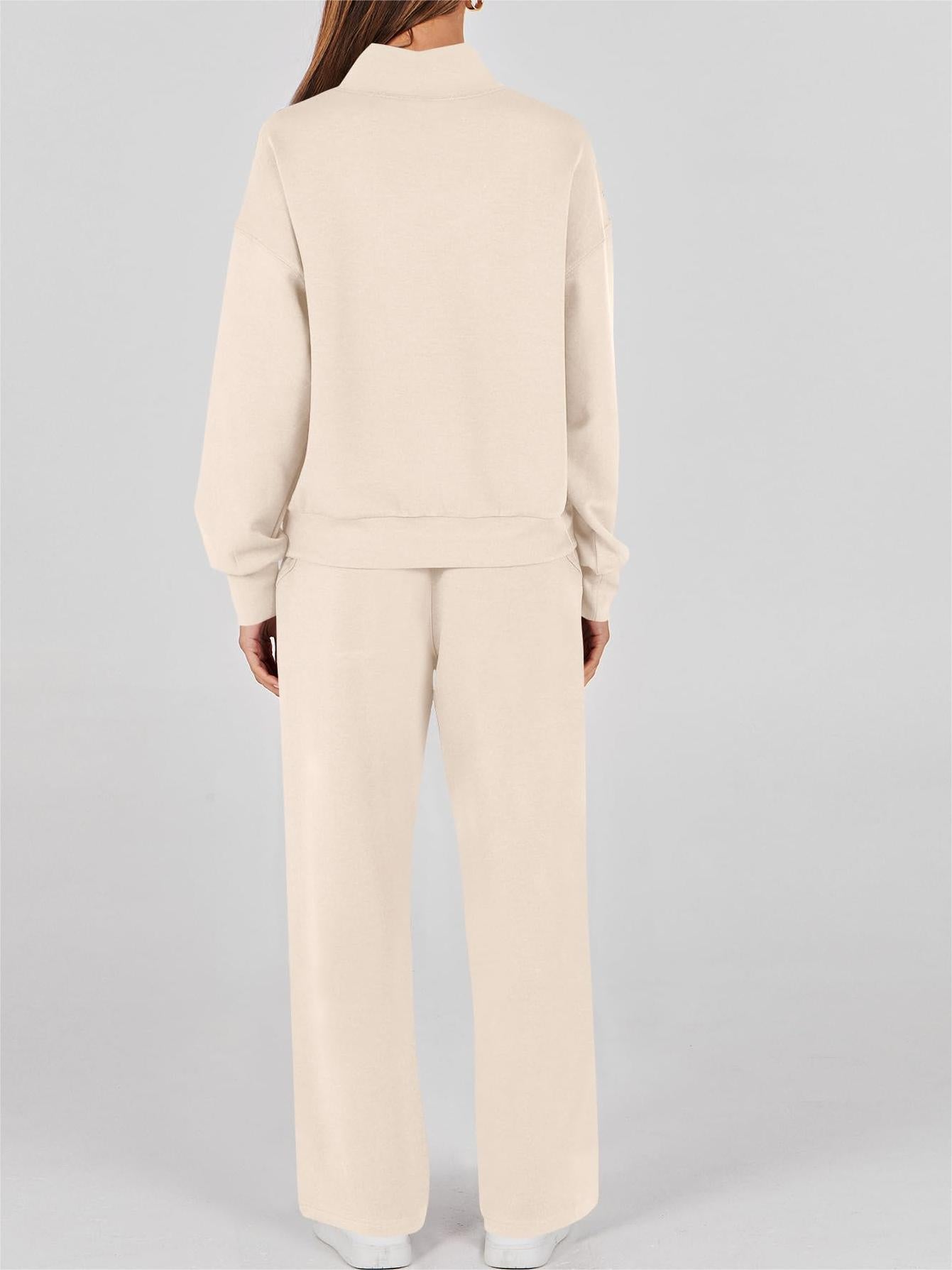 Womens 2 Piece Outfits Sweatsuit Set Drawstring Sweatshirt Lounge Set(BUY 2 FREE SHIPPING)