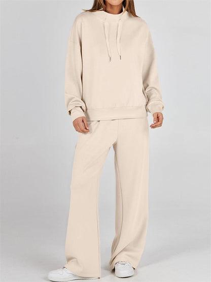 Womens 2 Piece Outfits Sweatsuit Set Drawstring Sweatshirt Lounge Set(BUY 2 FREE SHIPPING)