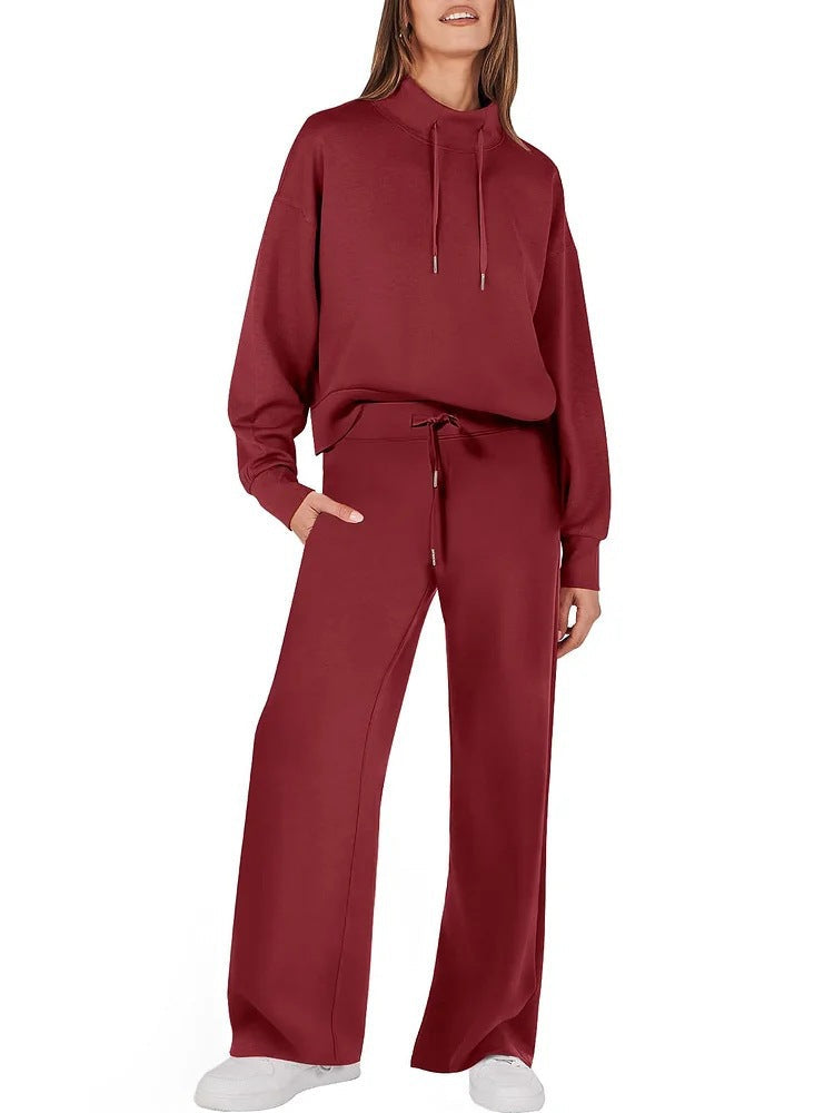 Womens 2 Piece Outfits Sweatsuit Set Drawstring Sweatshirt Lounge Set(BUY 2 FREE SHIPPING)