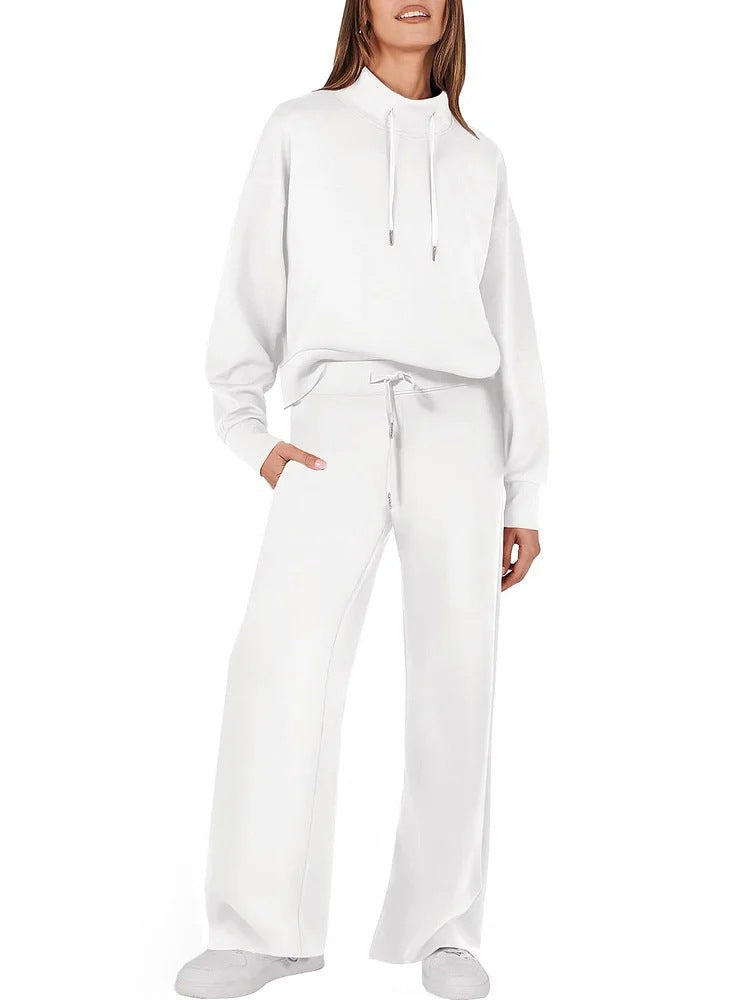 Womens 2 Piece Outfits Sweatsuit Set Drawstring Sweatshirt Lounge Set(BUY 2 FREE SHIPPING)