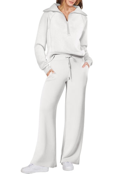 Limited time sale🔥Women's Navy Collar Half Zip Suit